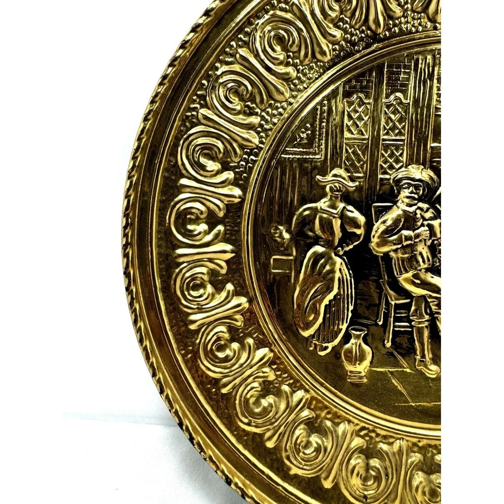 Vintage Peerage Brass Wall Hanging Plaque 12